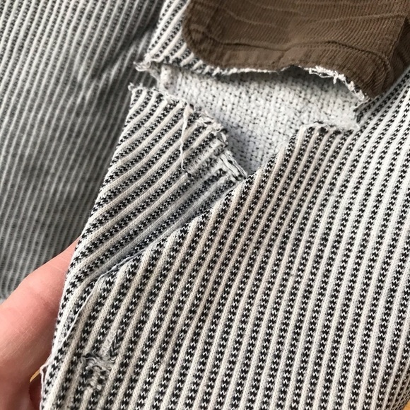 Vintage Hurley distressed elbow patch double button front hoodie size large - Picture 4 of 10